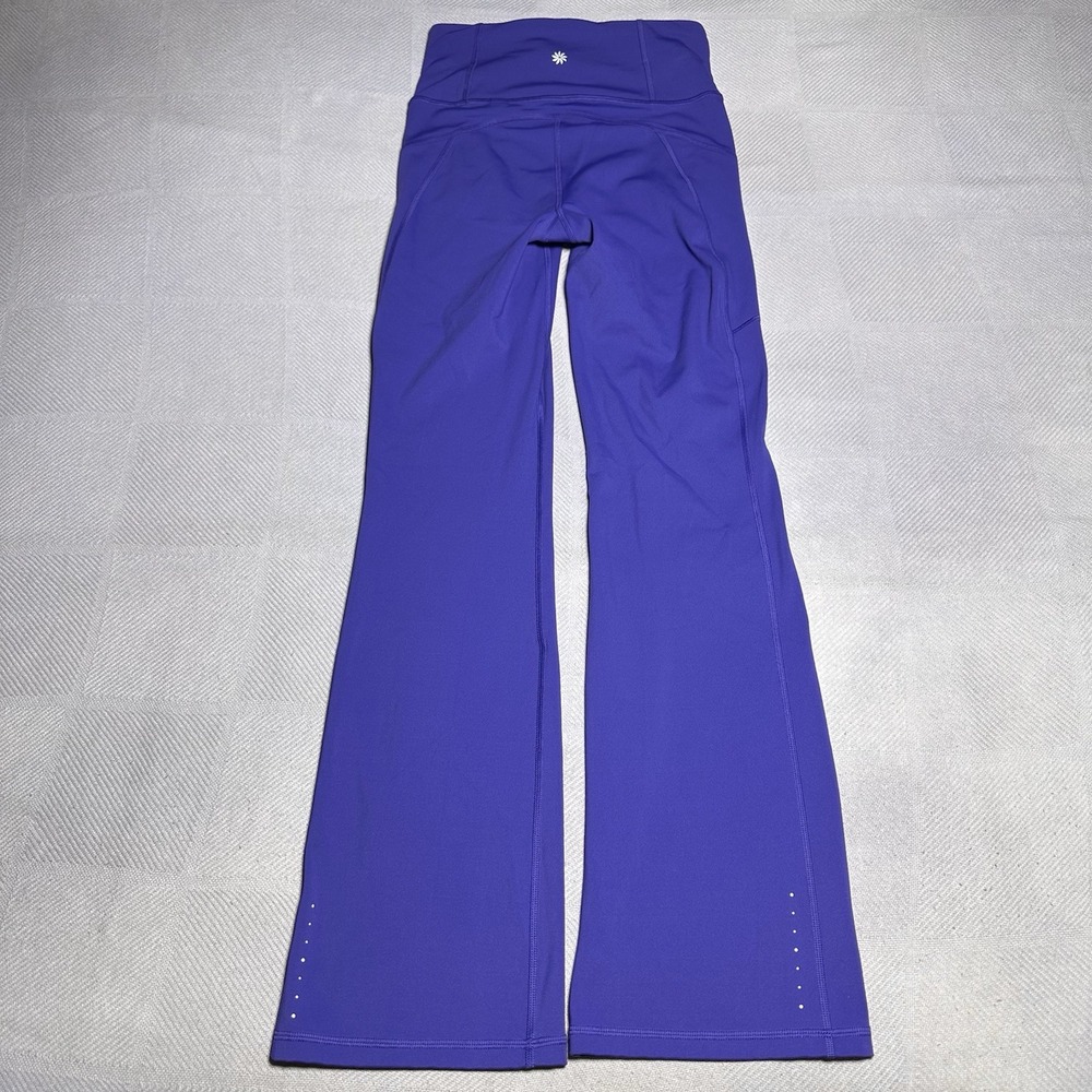 Athleta Rainier Bootcut Pants Womens Size XS Purple Flare High Rise Athleisure - Picture 7 of 16